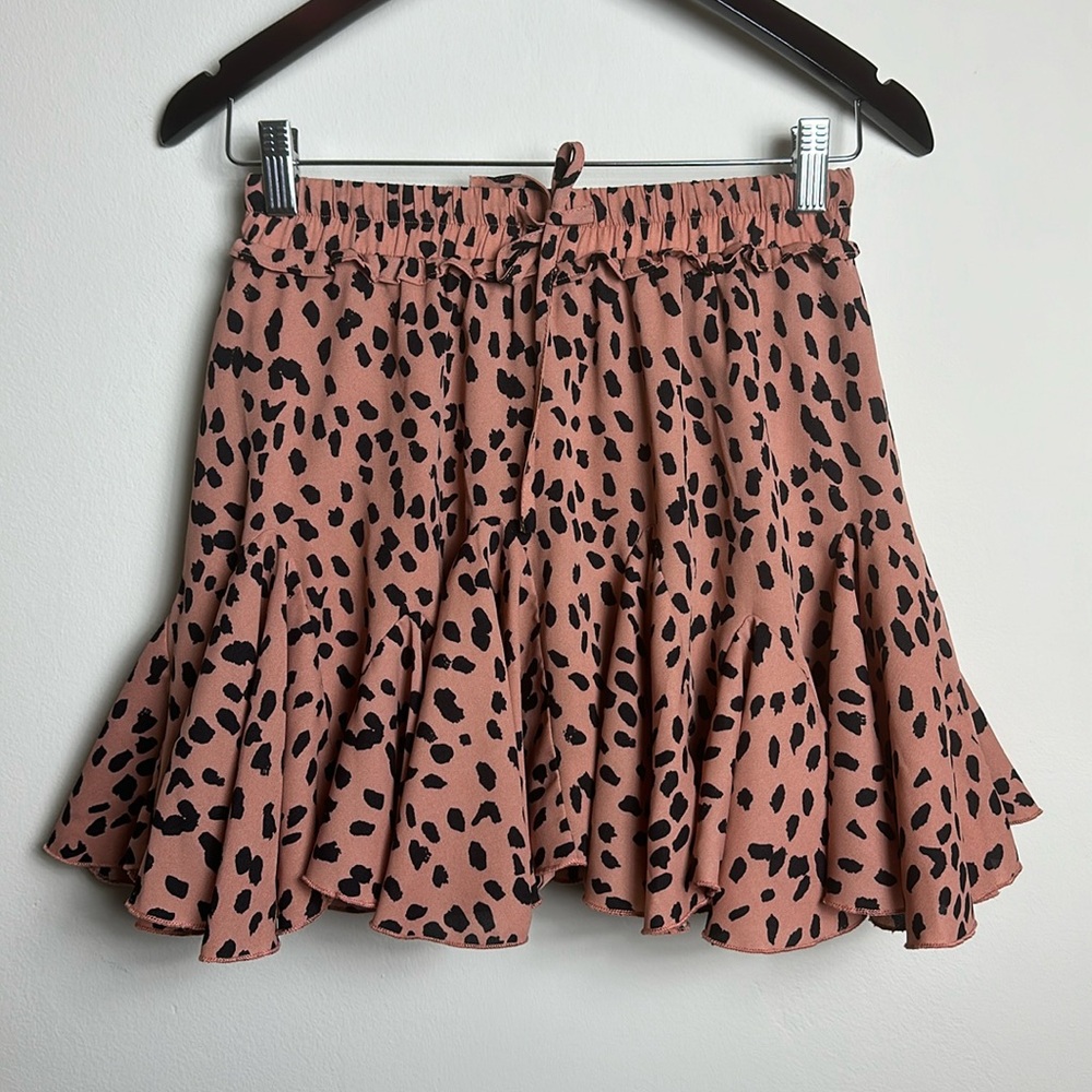 Entro Pink and Black A-Line Skirt